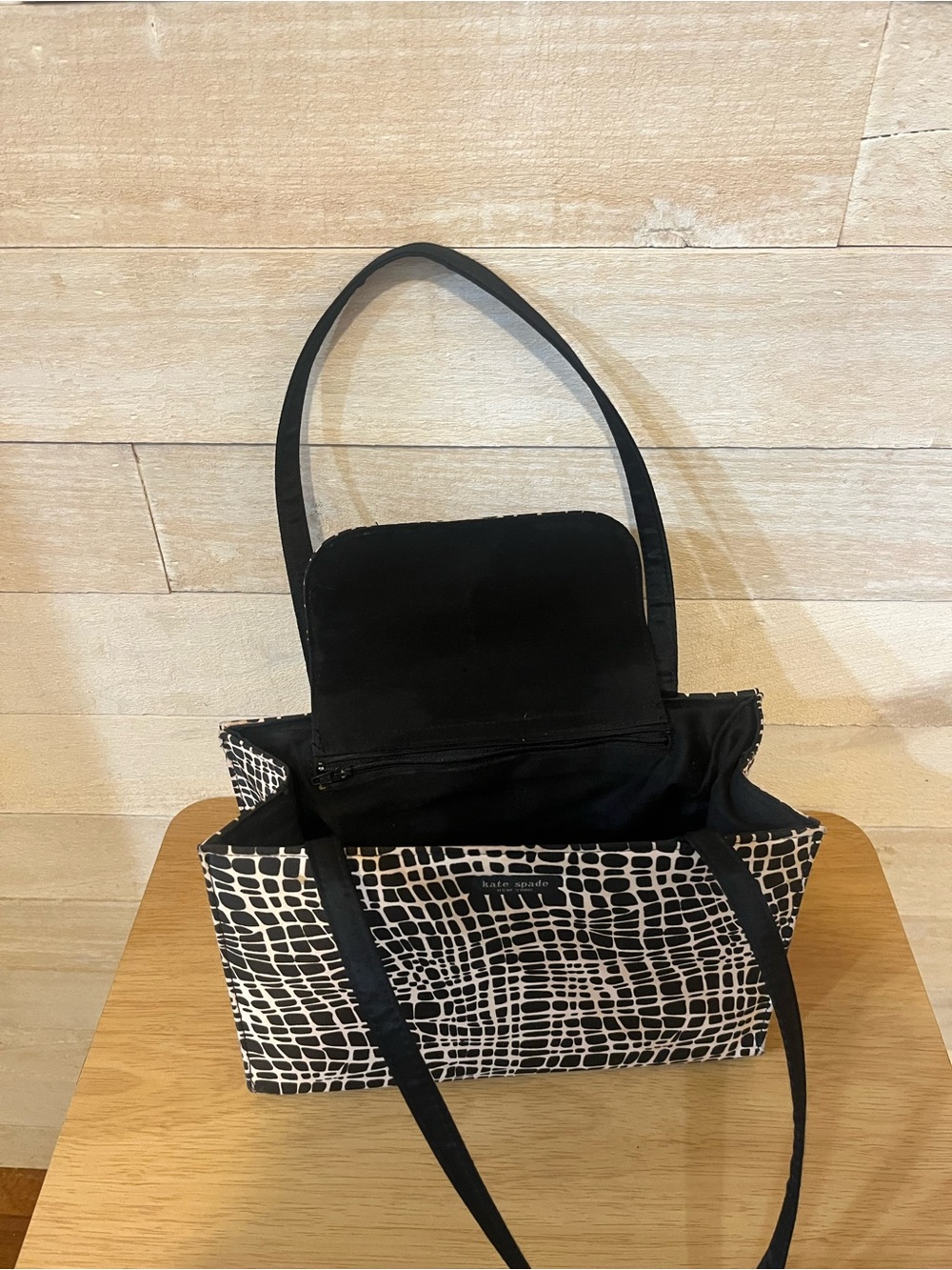 kate spade New York Black & Cream Patterned Tote Bag-Vintage Classic - Picture 7 of 14